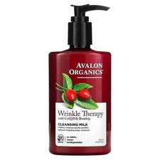 Avalon Organics Cleansing Milk, Wrinkle Therapy w/ CoQ10 & Rosehip, Vegan, 8.5oz