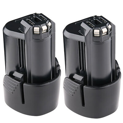 2 Packs 10.8V/12V Li-ion Battery For Boschs BAT411 BAT412 BAT414 GSR GDR GSB GWI