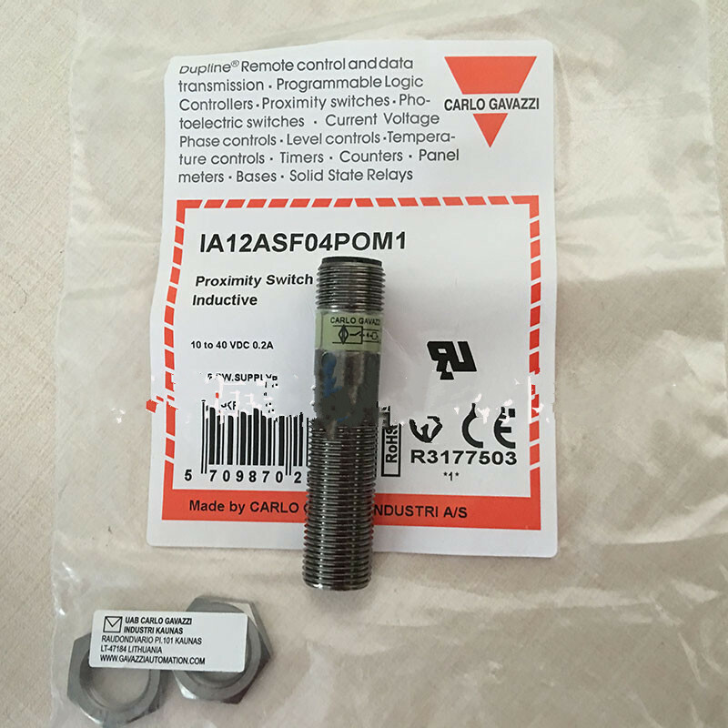 Sensore Di Prossimità Induttivo Carlo Gavazzi IA12ASF04POM1 | 4mm, 10-40VDC, Schermato | Nuovo