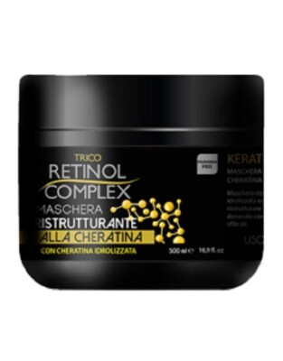 Retinol Complex Keratin Restructuring Haarmaske mit hydrolysiertem Keratin 500ml
