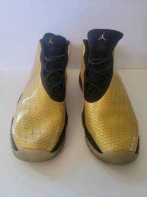 Nike Air Jordan Future Kids Metallic Gold GG Lace-up Sneakers Size