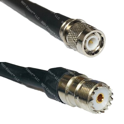 LMR400UF TNC MALE to SO239 UHF Female Coaxial RF Cable USA-Ship Lot