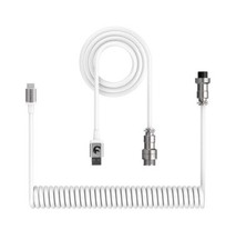 Coiled USB C to A Cable with Detachable Double Sleeved Spiral Cable Spring  161