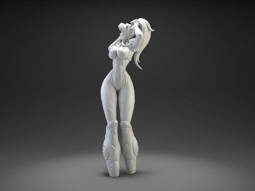 Samus Warrior Game Girl Unpainted Unassembled GK 3D printed Resin Model DIY Kit - Picture 14 of 25