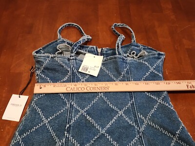 blue jean dress forever 21 Denim Button-Front Midi Dress in Medium-denim