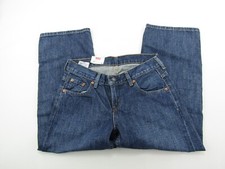 Levis Jeans Boys 8 Husky 28x23 550 Relaxed Fit Straight Leg Zipper Blue NWT