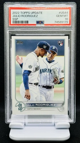 2022 Topps Update #US44 Julio Rodriguez SSP PSA 10 GEM MINT - Image Variation