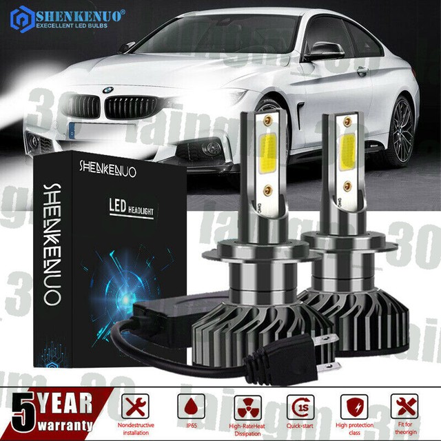2PC H7 LED Headlight Bulbs Kit Hi/Lo Beam 6000K For BMW 328i 335i 325i