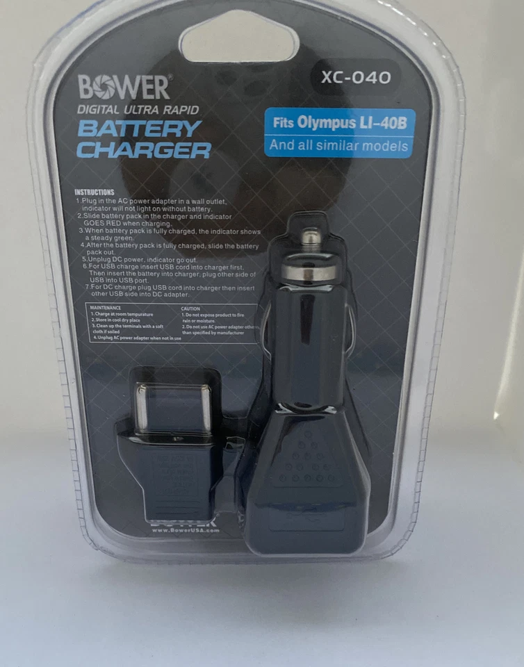 Cargador de batería digital Bower ultra rápido para Canon LP-E8 USB similar coche Xc-ce8 Foto 4 de 4