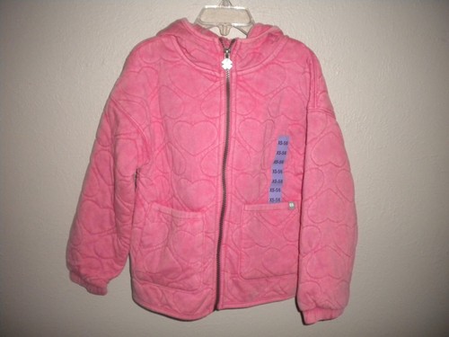 Lucky Brand Girls Size XS 5/6 Rapture Rose Quilted Heart Zip Jacket NWT - Picture 4 of 6