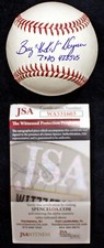 BILLY WAGNER THE KID + 7 X AS + 422 SAVES INSC SIGNED AUTO STAT BASEBALL JSA COA