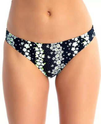 CALIFORNIA WAVES Juniors Floral Scoop Hipster Bikini Bottoms S Small Swimwear