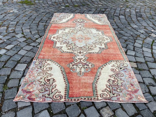 Turkish Antique rug Bohemian Area rug Oushak rug Vintage Rug Handmade wool rug - Picture 5 of 10