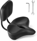 MOONCOOL Backrest Saddle Bike Seat with Backrest Bicycle Tricycle Saddle Seat