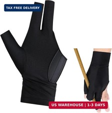 Pool Glove Left Hand Billiards Glove Three Finger Pool Cue Gloves Breathable Ela