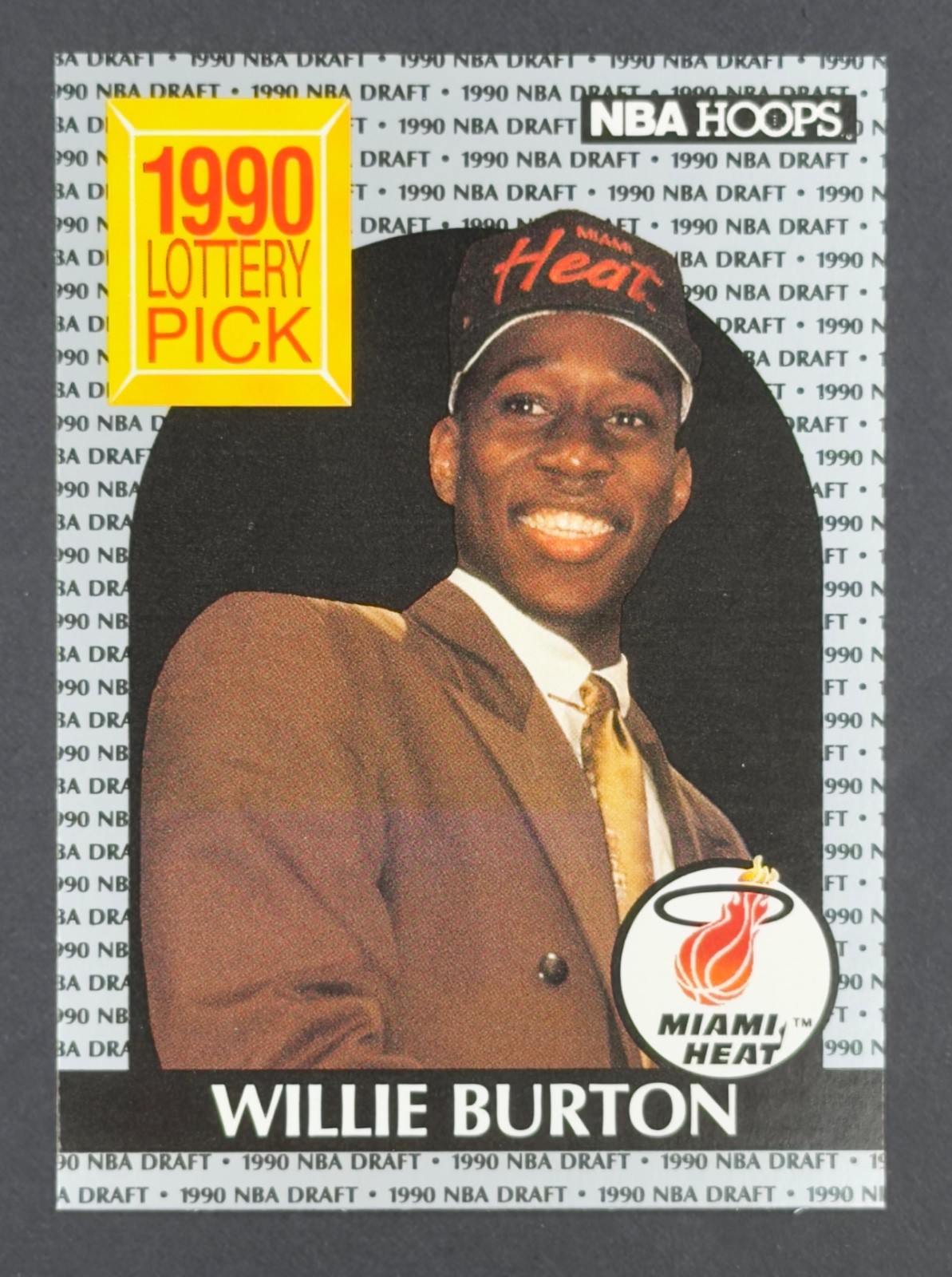 Willie Burton RC 1990-91 Hoops #398 Miami Heat Rookie NBA Card