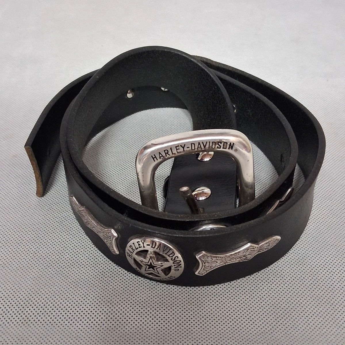 Harley-Davidson Black Leather Belt Men display picture 2