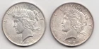 Two (2) 1923 Peace Silver Dollars – UNC