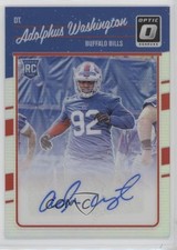 2016 Donruss Optic Holo Signatures 76/99 Adolphus Washington #102 Auto 0c2