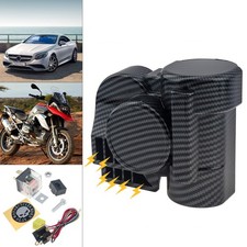 Silver 12V 150DB Car Horn Kit Super Loud Horns for Motorbike Truck Boat Pickup