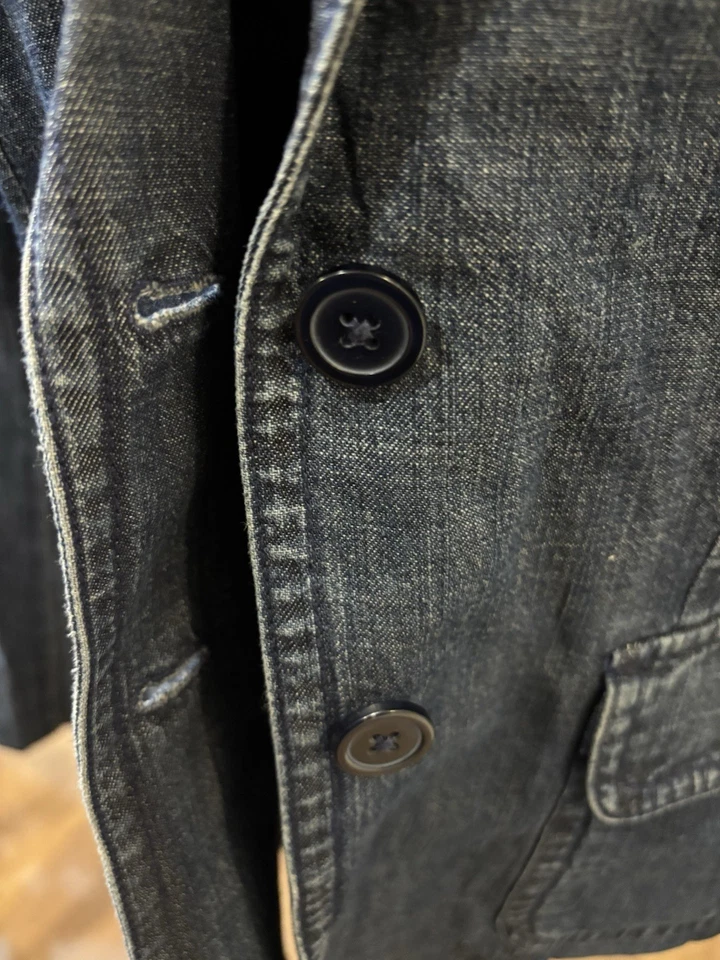 Chaqueta Blazer Ann Taylor Denim Para Mujer Talla 6 Ajustada Informal Carrera Foto 3 de 4