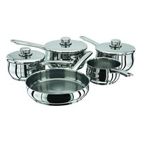 Stellar Saucepan Set – 1000 Classic 5pc Set Steel Induction Compatible Cookware