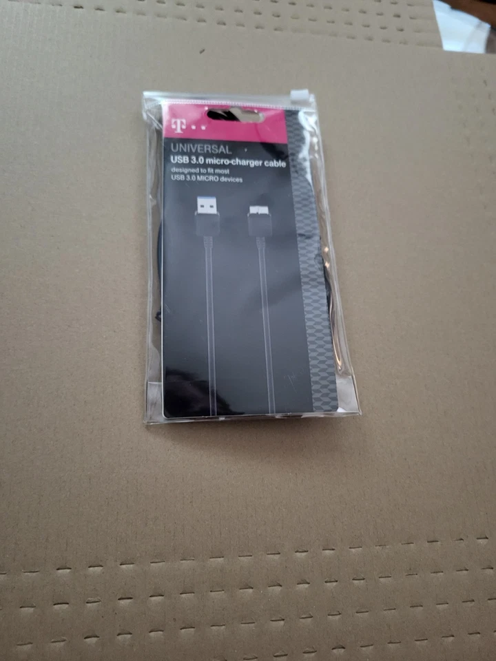 T-Mobile Universal 4 Ft Micro USB To USB Cable + another cable Brand New - Image 3 of 4
