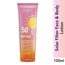 WATSONS Solar Filter Very High Protection Bright Face  Body Lotion SPF50 100ml