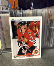 Upper Deck Michel Goulet 133 Chicago Blackhawks Ice Hockey Card 1990-91