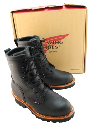 NWB RED WING LoggerMax Men 8 EE Black Waterproof Steel Toe  display picture 3