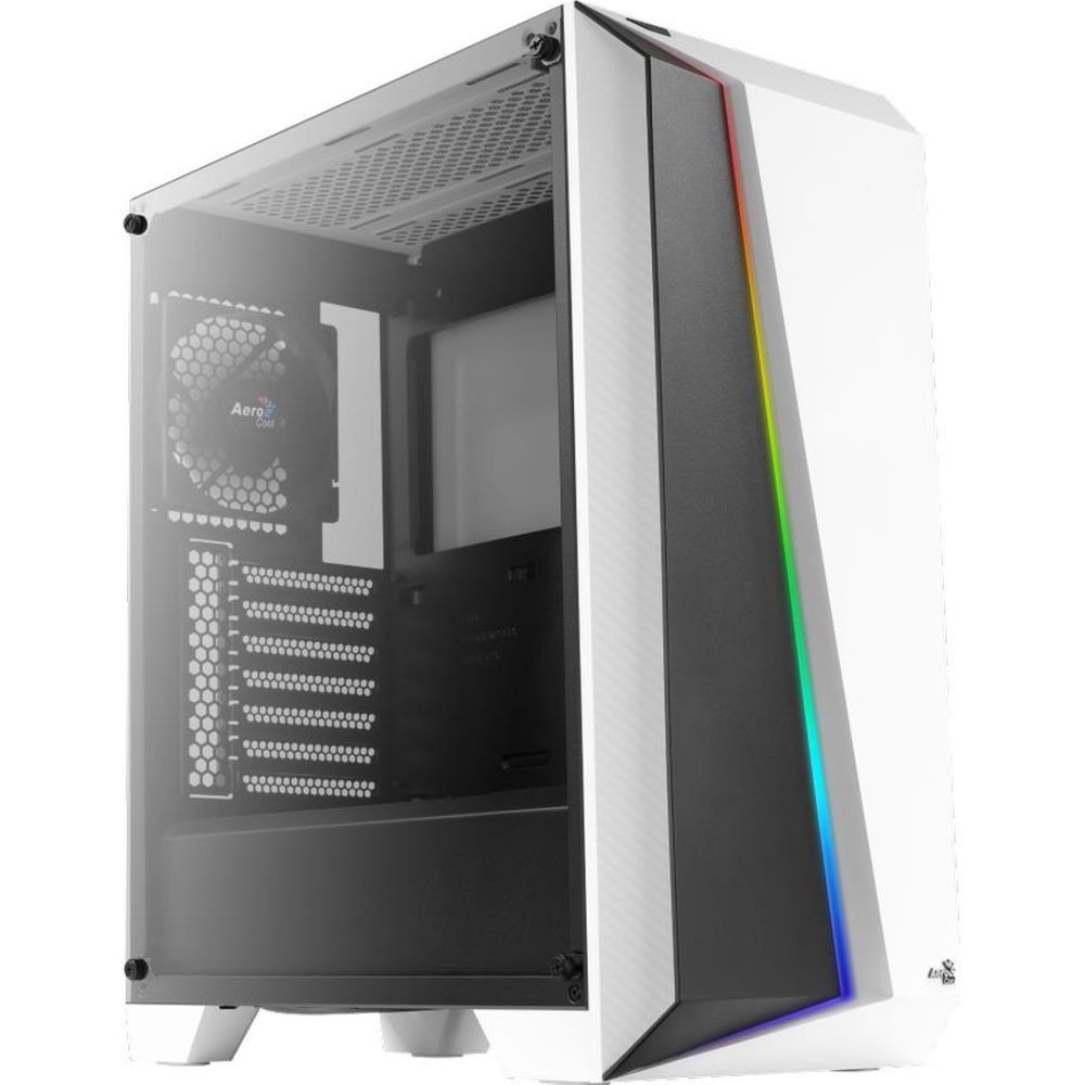 Aerocool Midi Cylon Pro PC Gaming Gehäuse Glas Window RGB LED black white ATX