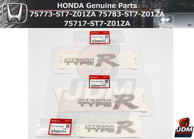 HONDA Integra Type R Rr Decal Sticker Black 3pcs 75773-ST7-Z01ZA