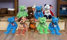 Ty Beanie Babies Sports Lot Of 9 -Soccer, Baseball, Basketball, US Open PGA FIFA