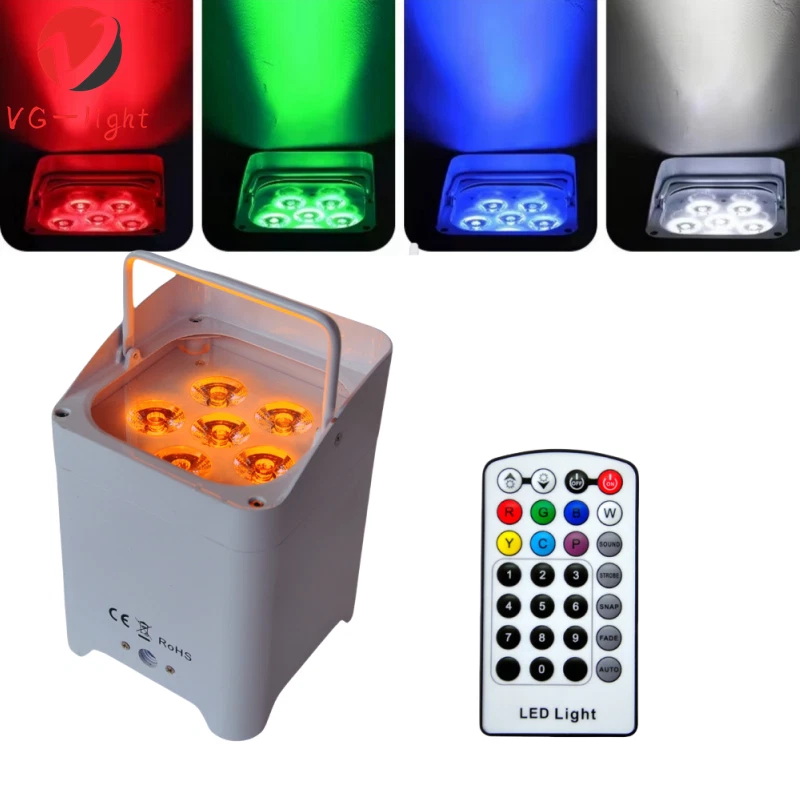 4PC 6x18W Battery Wireless Led Par Stage Light WIFI Powered LED Wedding Uplight - Image 2 of 4