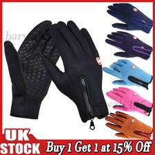 Winter Warm Windproof Waterproof Fleece Lined Thermal Touch Screen Gloves