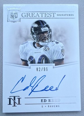 2025 National Treasures Greatest Signatures Ed Reed /99 Auto Baltimore Ravens