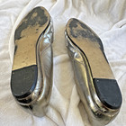 Proxy Metallic Floral Leather Slip-On Flats Silver Gold Women's Size 10 M — photo 6