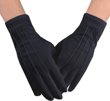 Men Police Formal Tuxedo Honor Guard Parade Nylon Cotton Gloves 26cm