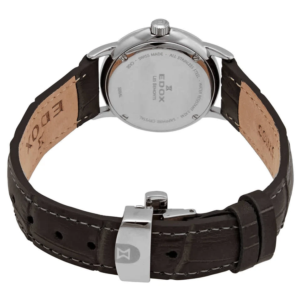 Nuevo reloj para mujer Edox 57001 3 GIN Les Bemonts esfera negra 28 mm Foto 3 de 4