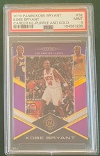 2019 PANINI KOBE BRYANT CAREER HIGHLIGHTS PURPLE AND GOLD PRIZM /20 PSA MINT 9