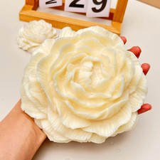 2 Pack 3.5 Inch 6.7 Inch Peony Silicone Mold, Large Size Flower Candle Mold, Soa