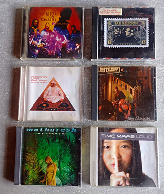 6x Musik-CD Konvolut Jewelcase: Alice in Chains  MTV Unplugged  u. a.