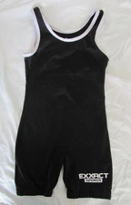 EXXACT SPORTS Wrestling Grappling SINGLET Size YS Black