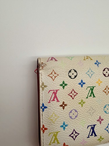 Louis Vuitton Sarah Geldbörse Multicolor Weiß Monogramm Long Wallet Authentic COA - Bild 3 von 17
