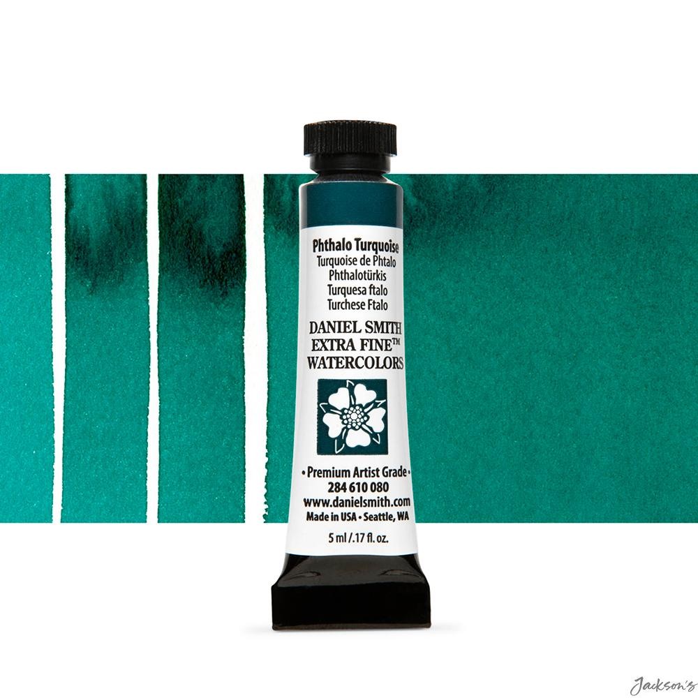 Daniel Smith Watercolour Paint Tube 5ml Phthalo Turquoise PB15 PG36 Painting