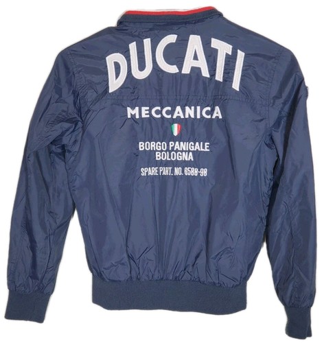 Ducati Meccanica Corse Jacket Borgo Panigale Bologna Full Zip Navy Nylon Youth M - Picture 3 of 14
