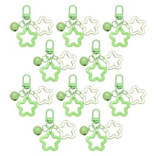 10Pcs Star Keychain, Keychain Charms, Green