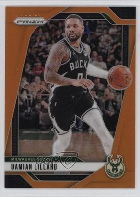 2024-25 Panini Prizm Orange Prizm 38/49 Damian Lillard #90 1qy8
