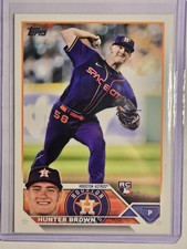 Hunter Brown RC 2023 Topps Series 1 Houston Astros Rookie Card #111 . rookie card picture
