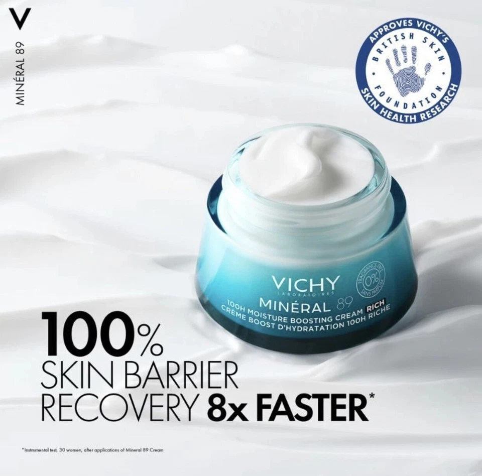 Vichy Minéral 89 RICH 100H Moisture Boosting Cream 50ml | Hyaluronic Acid - Image 3 of 3